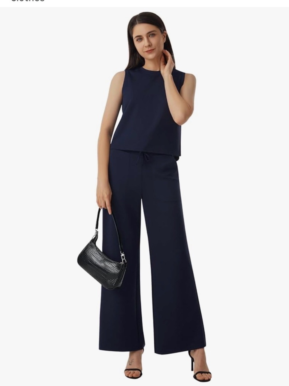 Afitne navy two piece set W038